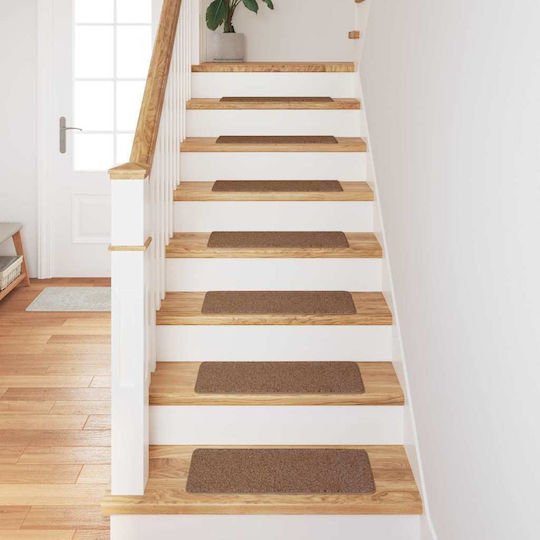 Non-Slip Stair Rugs 15 Pieces Yellow 60 X 25 Cm Pp 4019808