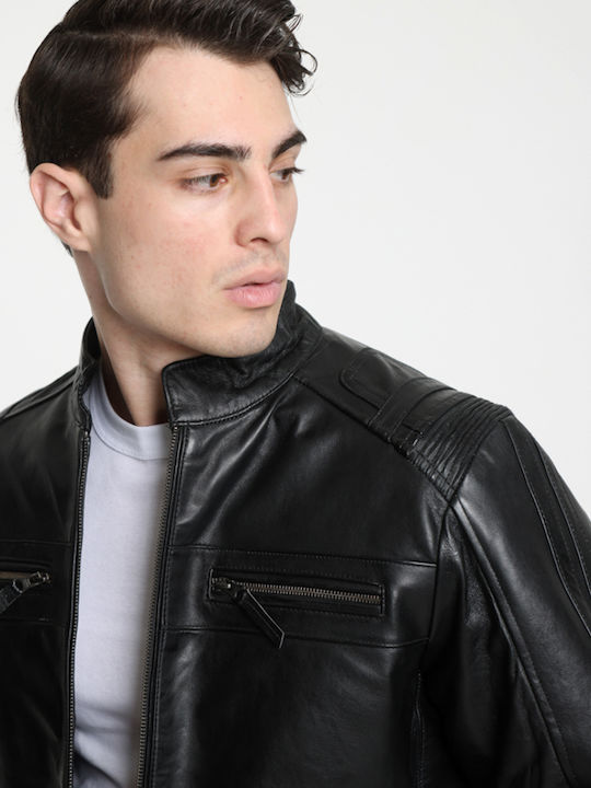 Lederjacke Jacke Biker Schwarz