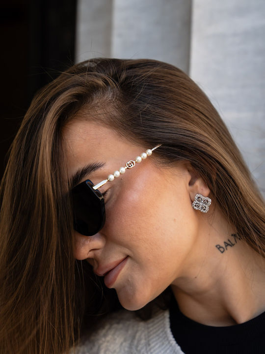 Gucci Women's Sunglasses with Black Frame and Grey Lens GG1968S 001