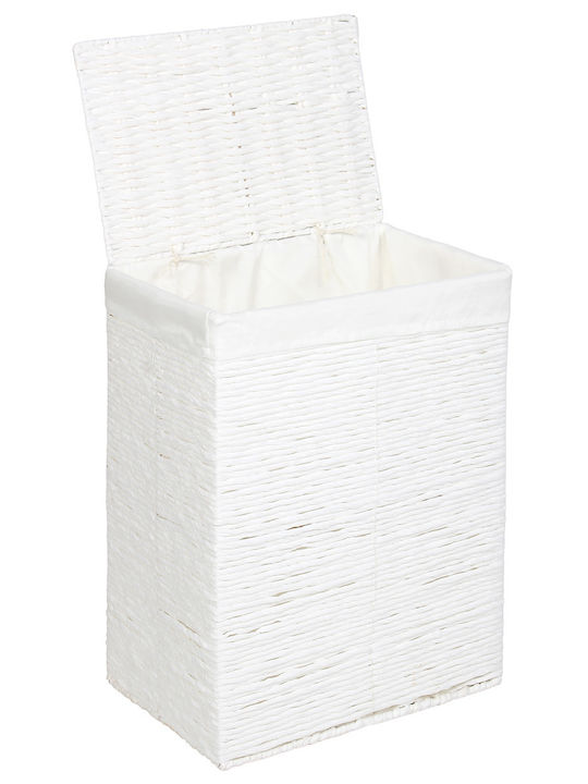 Keskor Καλάθι Απλύτων Υφασμάτινο 36x26x49cm Λευκό