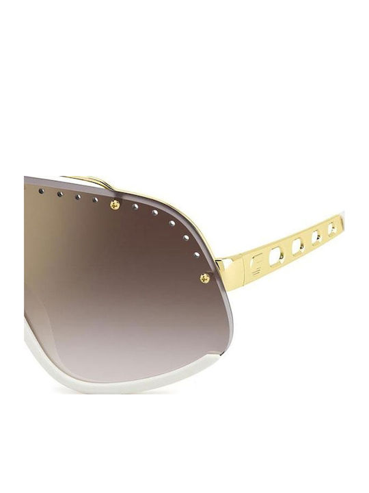 Carrera Flaglab 16 Unisex Sunglasses with Gold Frame and Grey Lens