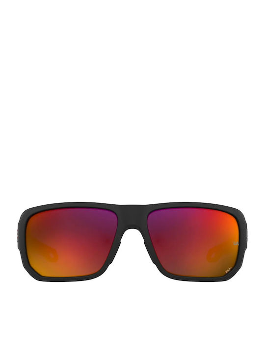 Under Armour Unisex Ochelari de soare cu Negru Cadru și Roșu Oglindă Lentilă