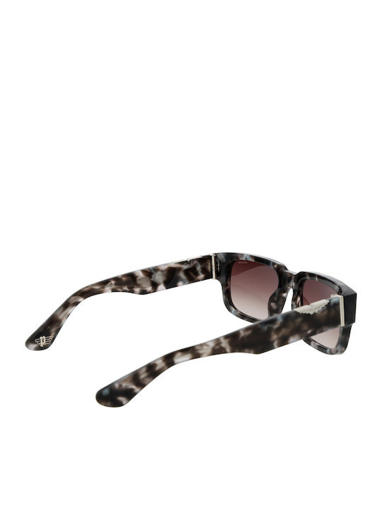 Police Unisex Sunglasses with Brown Tartaruga Plastic Frame and Brown Gradient Lens SPLP24 07MR