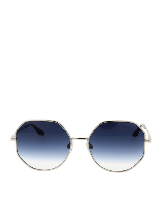 Trussardi Sunglasses Silver with Metal Frame & Blue Lens Trussardi Sunglasses Silver with Metal Frame & Blue Lens
