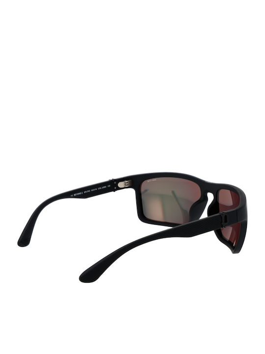Police Unisex Sunglasses with Black Frame and Black Mirror Lens SPLF63U 28G
