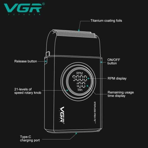 VGR V-378 Electric Shaver Face Rechargeable