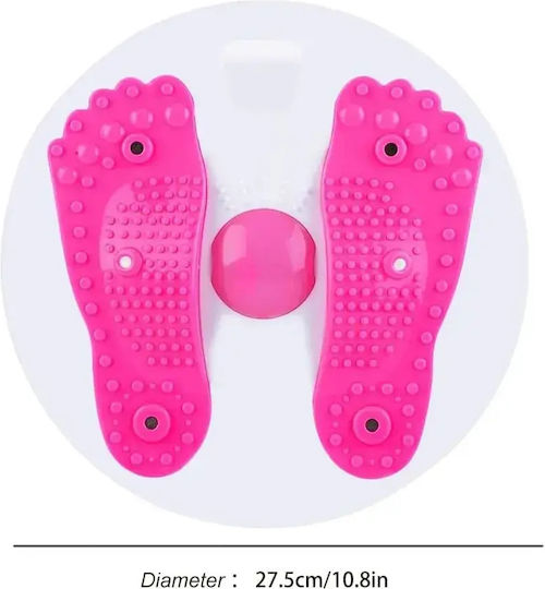 Disc Rotativ Exercițiu Abdominal Jup *15027-10 Dc Masaj Pliant pentru Picioare 27 X 27 Cm Alb Roz