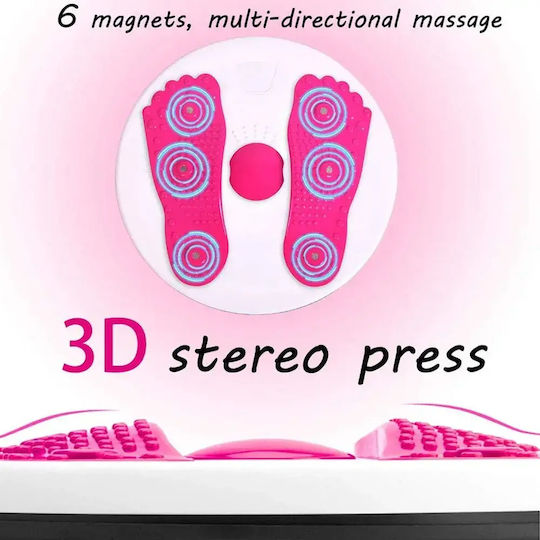 Disc Rotativ Exercițiu Abdominal Jup *15027-10 Dc Masaj Pliant pentru Picioare 27 X 27 Cm Alb Roz