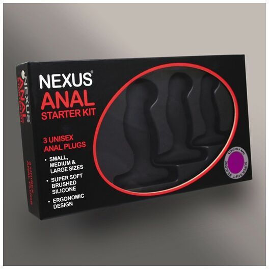 Nexus Anal Starter Kit Πρωκτικές Σφήνες Σετ Μαύρες 3τμχ