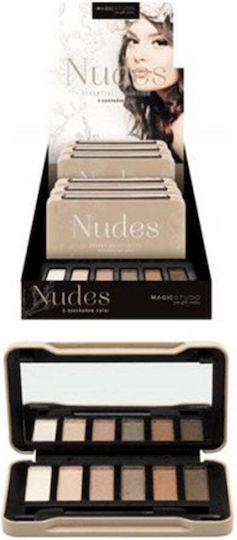 Magic Studio 6 Collection Nudes Palette mit Gepressten Lidschatten in Formulierung in Mehrfarbig 6.6gr
