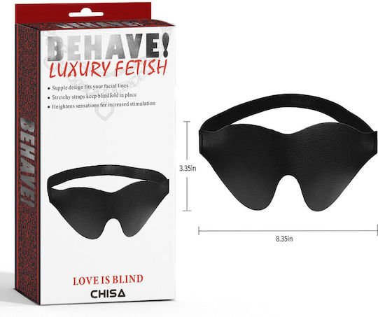 Chisa Novelties Behave! Luxury Fetish BDSM Μάσκα Love Is Blind Classics σε Μαύρο Χρώμα