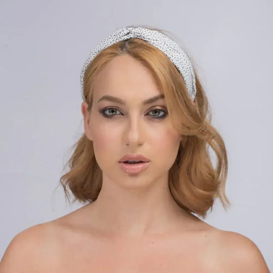 Дамска Лента За Глава Sinsay 3999e-00x 2332248 16121-23 Точки Един Размер Бяла Черна