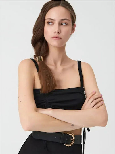 Sinsay Комплект Аксесоари За Коса *3622012 16121-27 2 Бройки 2 Златни Шипа Перли + Еластично Клипче За Коса Черно Злато