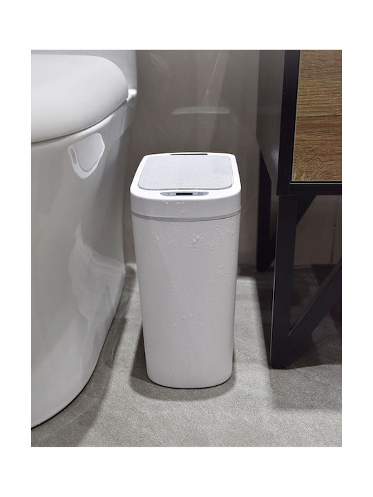 Home Use Waste Bin Waste Plastic with Photocell White 7lt 1pcs