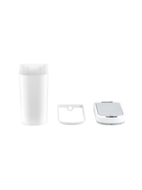 Home Use Waste Bin Waste Plastic with Photocell White 7lt 1pcs