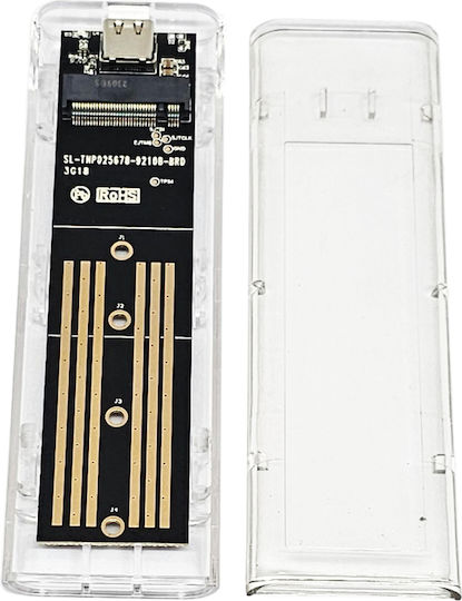External Case for Hard Drive M.2 PCI Express / SATA III with Connection SATA / USB 3.1 Transparent