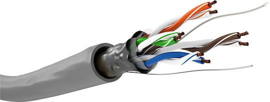 Goobay F/UTP Cat.5e Ethernet Network Cable 100m Gray 1pcs