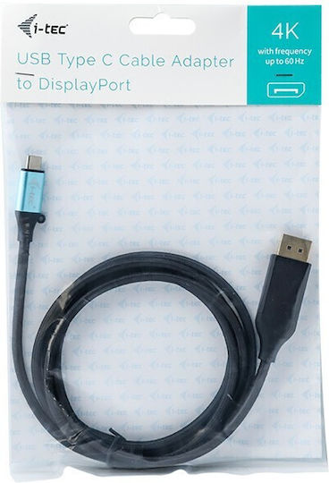 i-tec Braided USB 3.0 Video Cable USB-C Male - DisplayPort Black 2m