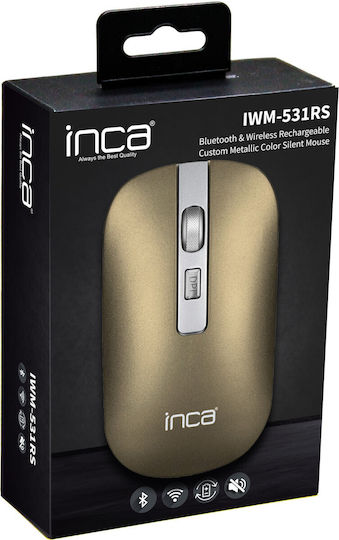 Inca IWM-531RS Ασύρματο Bluetooth Ποντίκι Χρυσό