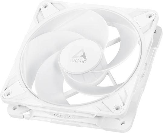 Arctic P12 Pro Reverse Blade Case Fan 120mm (3000rpm / 73cfm) with ARGB Lighting and 4-Pin PWM Connection White