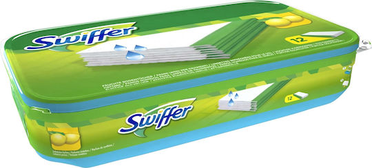 Swiffer Άρωμα Λεμόνι για Πάτωμα Ανταλλακτικό Πανί Παρκετέζας 12τμχ
