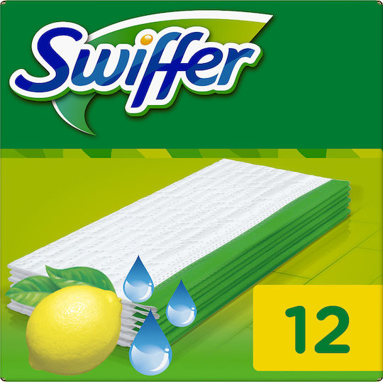 Swiffer Άρωμα Λεμόνι για Πάτωμα Ανταλλακτικό Πανί Παρκετέζας 12τμχ