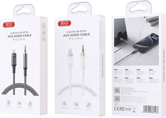 XO 3.5mm to Lightning Cable Λευκό 1m (16.005.0365)