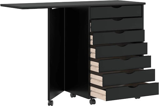 Schreibtisch Moss Holz Black 105.5x39x74.5cm