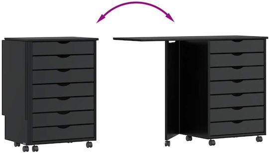 Schreibtisch Moss Holz Black 105.5x39x74.5cm