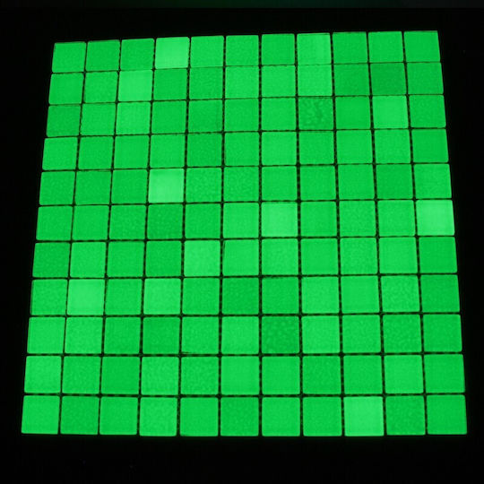 Mozaic Fosforescent Verde Care Strălucește În Întuneric Decor 30x30 Cm