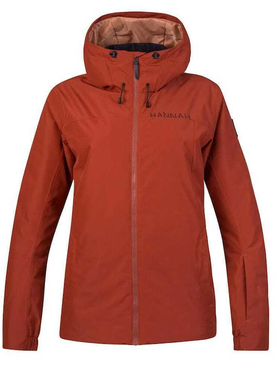 Women's Lifestyle Jacket for Winter with Hood Red