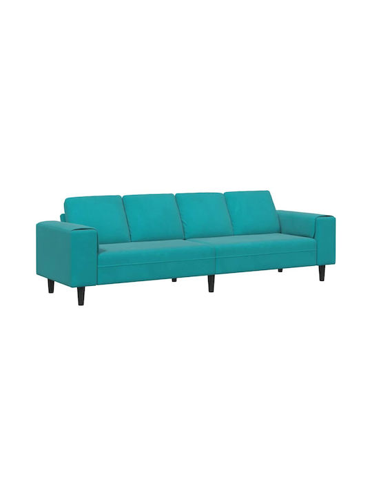 Vier Sitzer Sofa Türkis 250x188x76cm