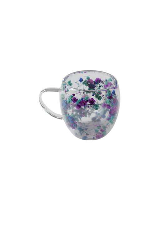 CupHup Passion Flower Κούπα Γυάλινη Διάφανη 300ml