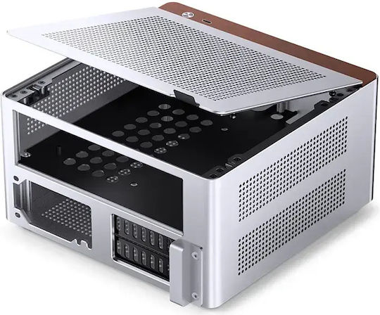 Jonsbo NV10 Mini Tower Κουτί Υπολογιστή Ασημί