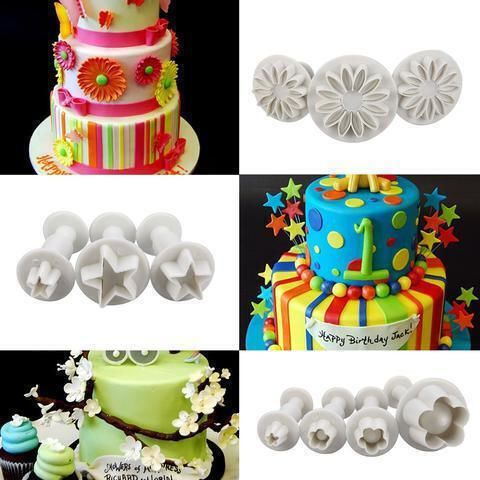 Set 33 Inele Pentru Torturi Cup Cake Stele Flori Fluturi Inimi Frunze Albe Pvc Original Deals