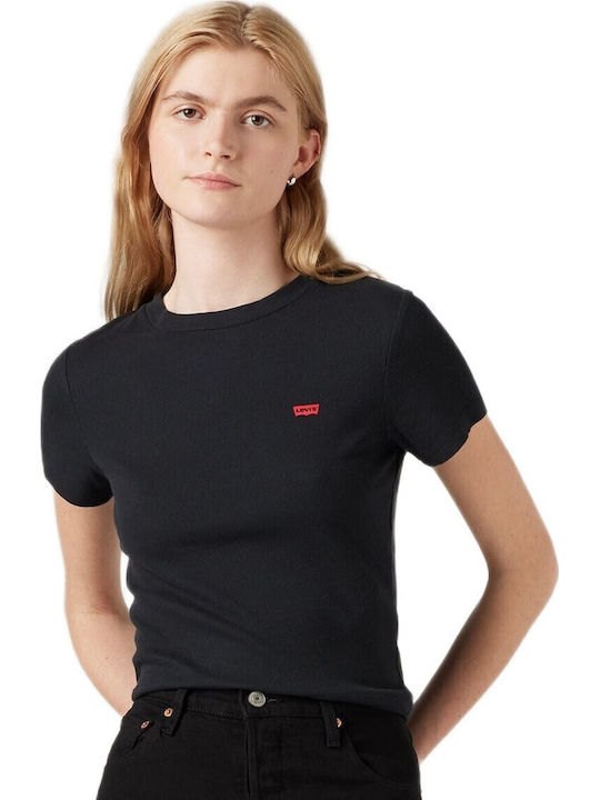 Essential Sporty Γυναικείο Αθλητικό Crop T-shirt Black