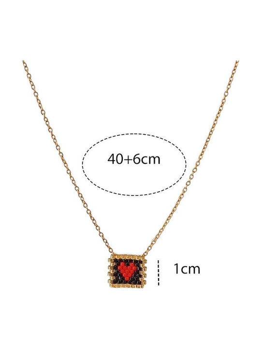 Awear Necklace with design Heart from Steel