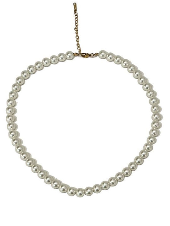 Awear Necklace from Steel with Pearls 6mm