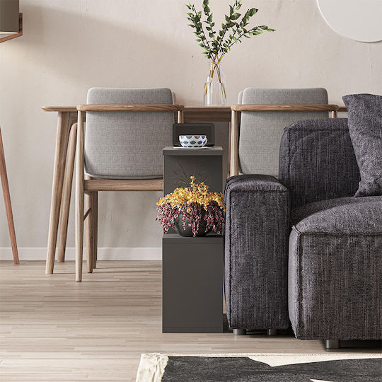 Rectangular Side Table Homemania Wooden Gray L60xW20xH60cm