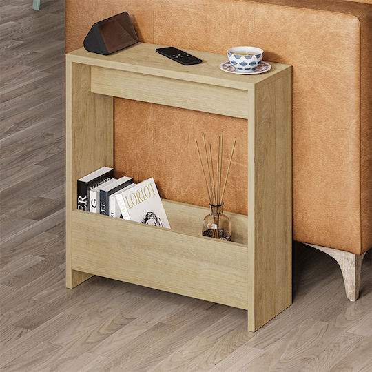 Rectangular Side Coffee Table Simpi Wooden Sapphire Oak W55xL20xH60cm