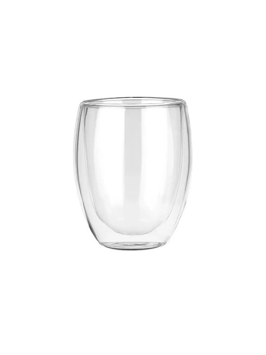 Vilde Set of Cups Cappuccino Glass Transparent 370ml 2pcs