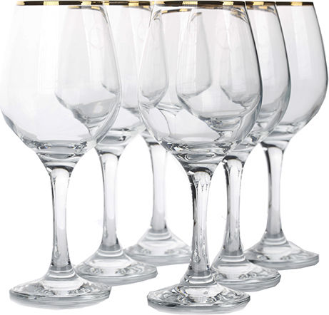 ArteLibre Set Brillen Rotwein Kelch Glas 6 Stück