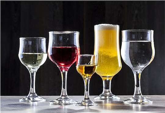 Uniglass Ariadne Glass Beer, μπίρας made of Glass Goblet 365ml