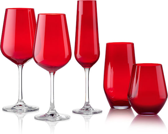 Bohemia Set of Glasses made of Crystal in Color 6pcs