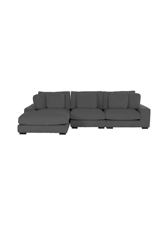 Cranfield Colțar Canapea cu Colțul stâng Gray Striped 313x169x80cm.