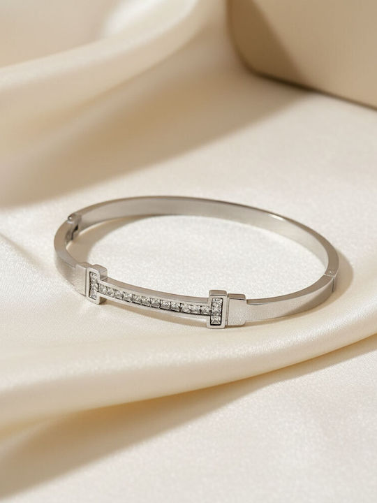 Awear Women's Bracelet Made of Stainless Steel with Zircon