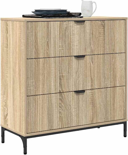 Συρταριέρα Креватокамарас Дървена с 3 чекмеджета Sonoma Oak 79.5x33x82бр