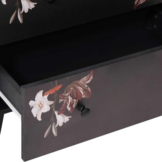 Wooden Chest of Drawers with 3 Drawers Colorful 60x33.5x75cm