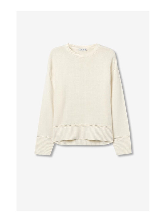 Women's Long Sleeve Sweater Ecru