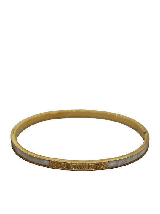 Awear Women's Bracelet with design Meander made of Steel Gold Plated